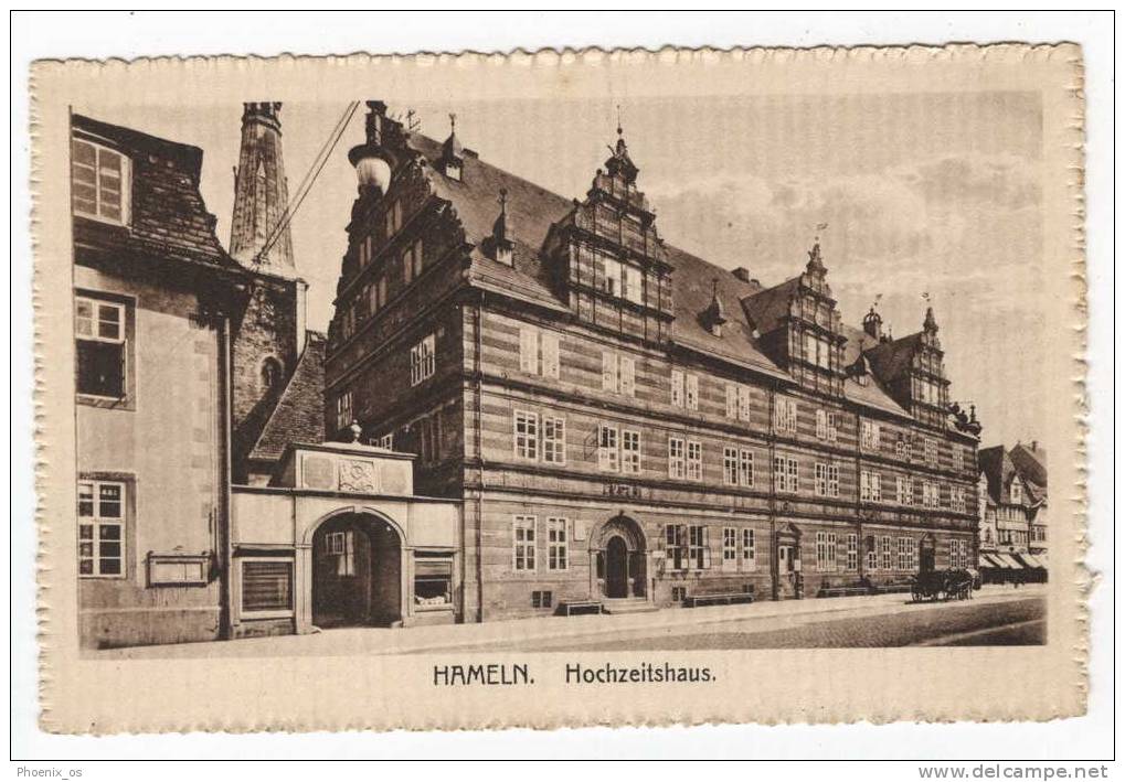 GERMANY - HAMELN, Hochzeitshaus, Old Postcard - Hameln (Pyrmont)