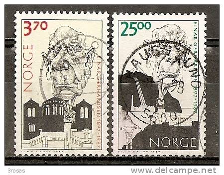 Norvege Norway 1997 Einar Gerhardsen Serie Complete Obl - Oblitérés