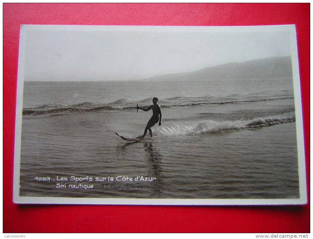 CPSM-THEME SPORT-SKI NAUTIQUE -LES SPORTS SUR LA COTE D'AZUR-4 PHOTOS DE LA CARTE - Water-skiing