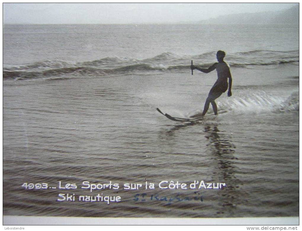 CPSM-THEME SPORT-SKI NAUTIQUE -LES SPORTS SUR LA COTE D'AZUR-4 PHOTOS DE LA CARTE - Water-skiing