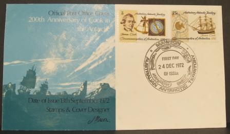 Australian Antarctic Territory 1972 Cook Anniversary FDC Mawson - FDC