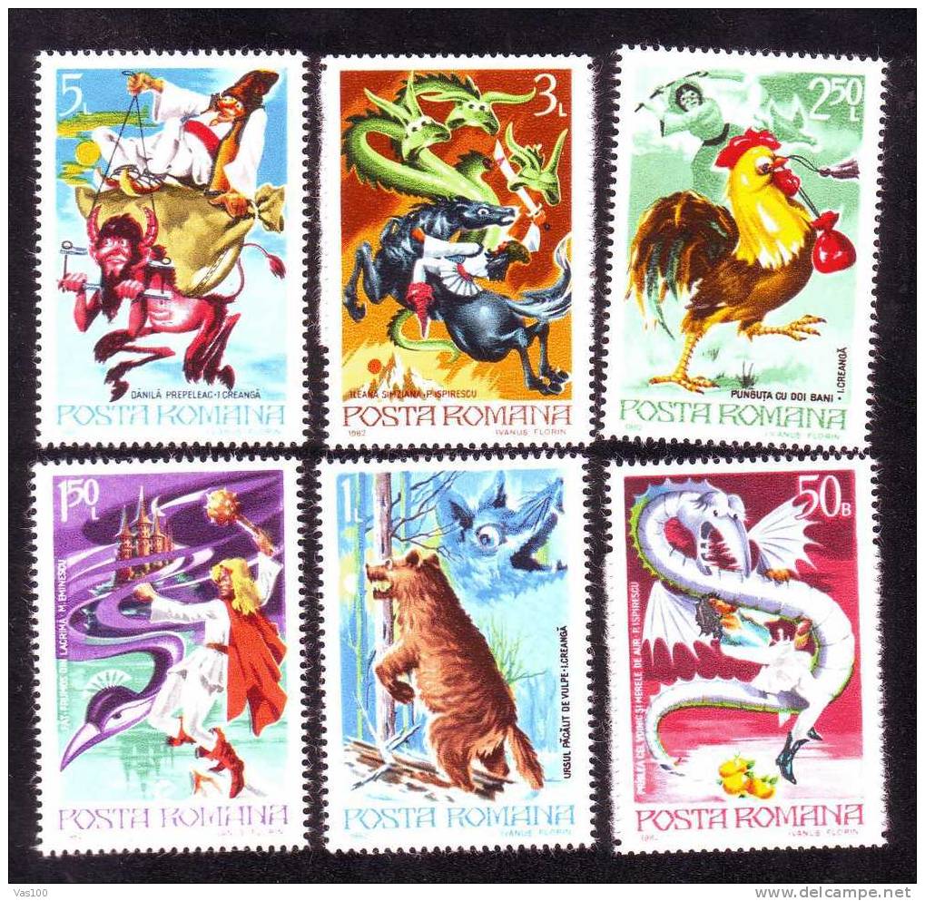 Stories And Legends 1982 MNH Full Set Romania. - Unused Stamps