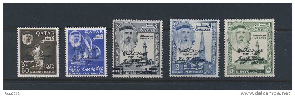 QATAR  1964 MORT DE KENNEDY SCOTT N°42/46  NEUF MLH* - Qatar