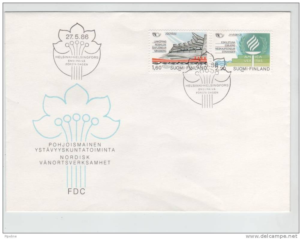 Finland FDC 27-5-1986 Nordic Cooperation With Cachet - FDC