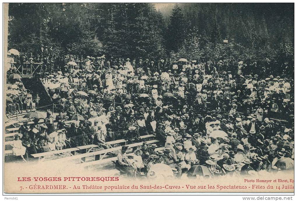 GERARDMER - Au Théâtre Populaire Du Saut Des Cuves- Vue Sur Les Spectateurs- Fêtes Du 14 Juillet - Gerardmer