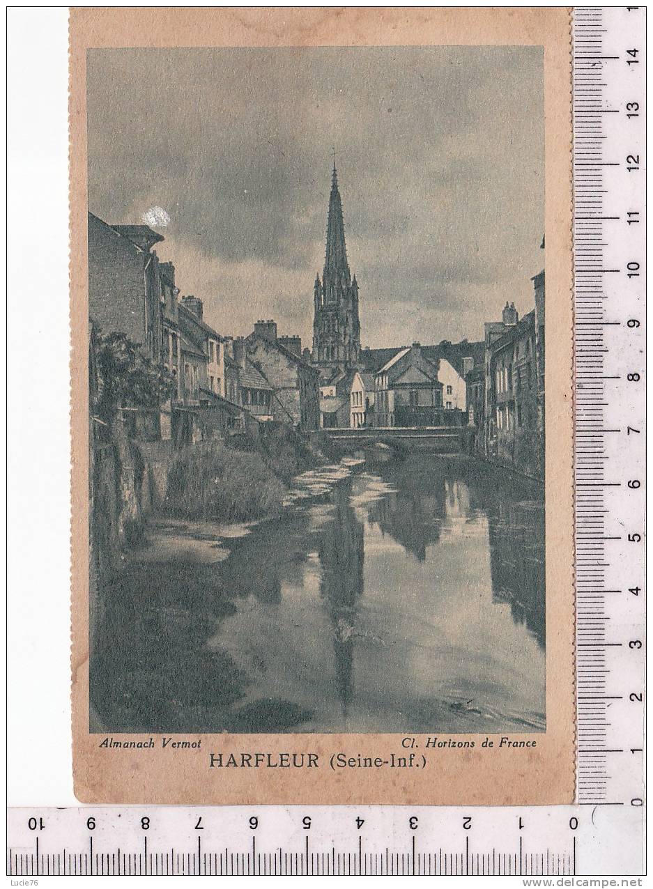 HARFLEUR -   Carte Almanach VERMOT - Cl. Horizons De France -   Etat - - Harfleur