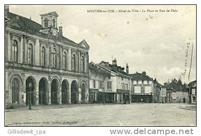 - MONTIER Sur DER -La Place Et La  Rue De L'Isle - Hotel De Ville - Montier-en-Der