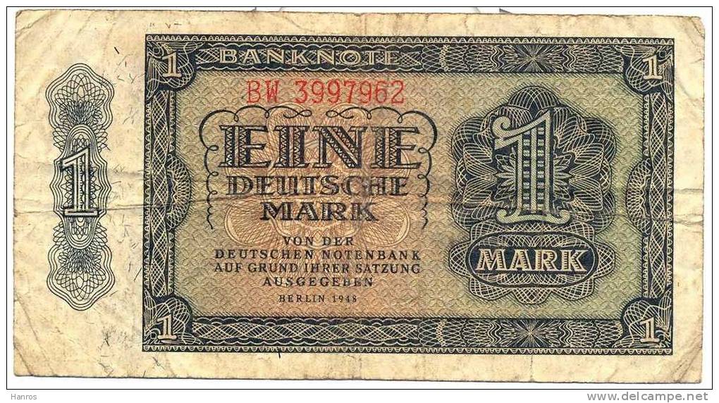 Banknote DDR, Deutsche Notenbank 1948 - Altri & Non Classificati