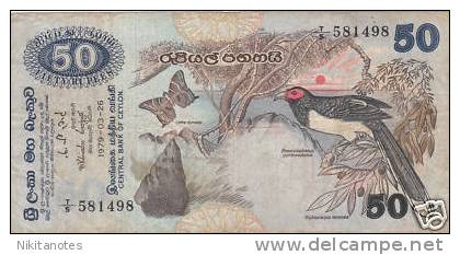 SRI LANKA CEYLON 1979 50 RUPEES PICK 87 F - Sri Lanka