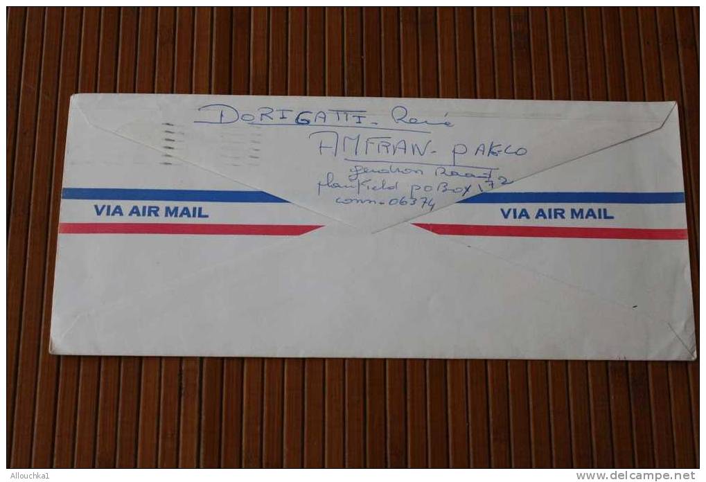 ENVELOPPE LETTER BY AIR MAIL ETATS UNIS D'AMERIQUE USA PLAINFIELD  P/ MARSEILLE FRANCE 1975 - Lettres & Documents