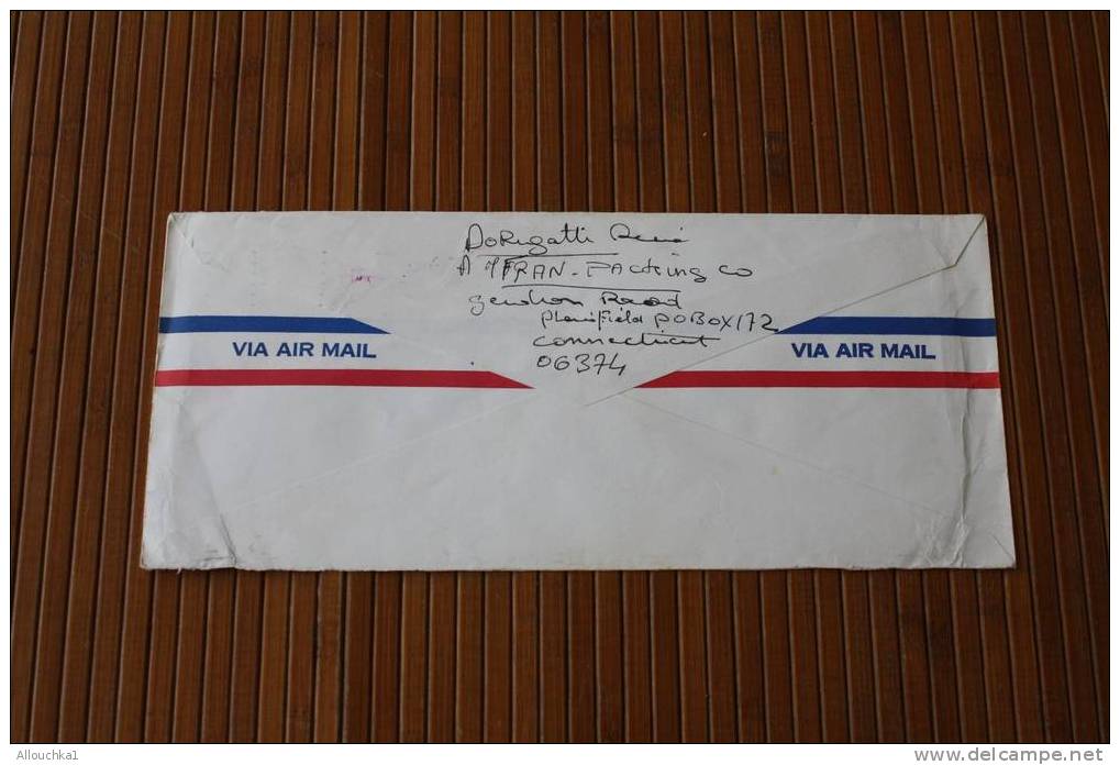 ENVELOPPE LETTER BY AIR MAIL ETATS UNIS D'AMERIQUE USA PLAINFIELD P/ MARSEILLE  FRANCE 1975 - Lettres & Documents
