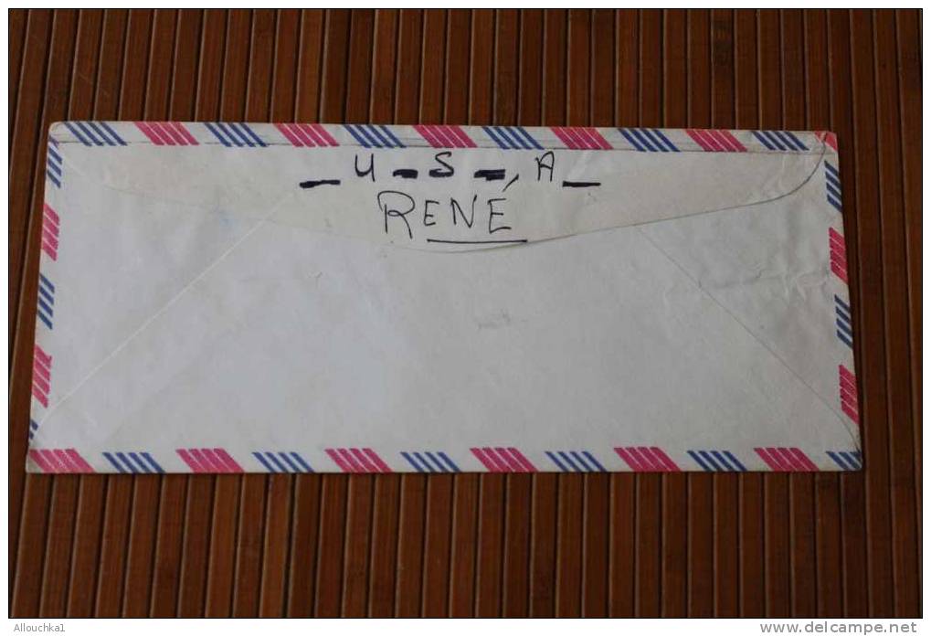 ENVELOPPE LETTER BY AIR MAIL ETATS UNIS D'AMERIQUE USA   PLAINFIELD P/ MARSEILLE FRANCE 1975 - Lettres & Documents