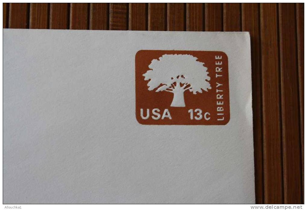 ENTIER POSTAUX ENTIER POSTAL ENVELOPPE TIMBREE LIBERTY TREE 13C LETTER BY AIR MAIL ETATS UNIS D´AMERIQUE USA - 1921-40