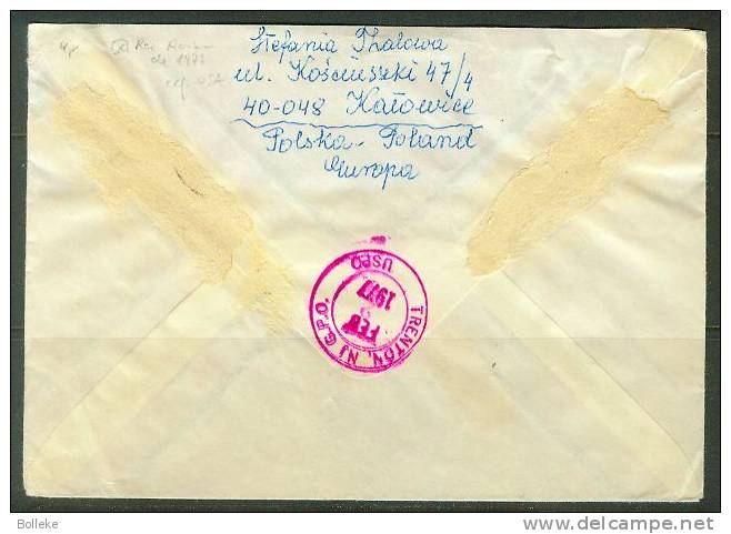 Hélicoptères - Pologne  -  Lettre Recommandée De 1977  -  Expédié Vers Les Etats Unis  -  Fleurs - Châteaux - Covers & Documents