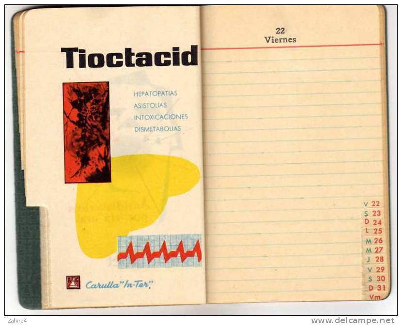 Espagnole Medica Diciembre 1961  -  L.C. - Terminkalender Leer