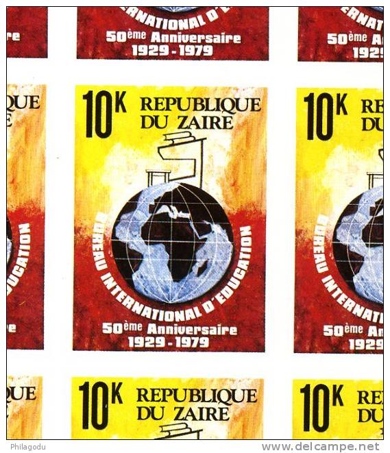 EDUCATION   Feuille De 25 Timbres NON DENTELES  Cob=990**  Cote 75 Euros - Ongebruikt