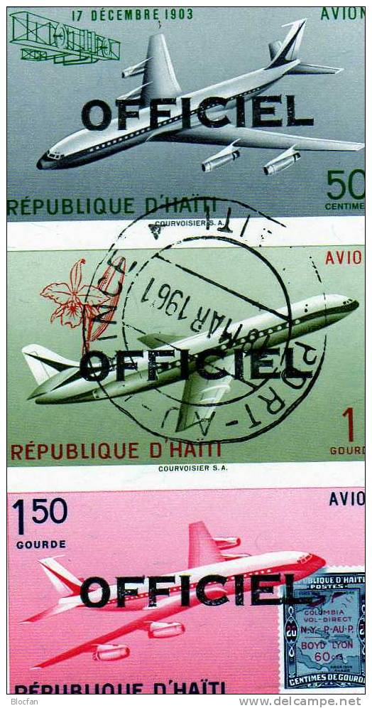 Flugzeugtypen ZD-Varianten 1961 Flughafen Port-au-Prince Haiti D3/5 Plus Block D1 O 13€ Air Bloc Sheet From America - Sonstige (Luft)