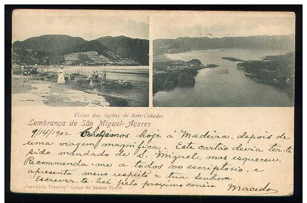 Lembranca De Sao Miguel Açores 1902 Postcard U100 - Açores