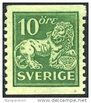 Sweden #118 XF Mint Hinged 10o Green From 1921 - Nuevos