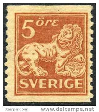 Sweden #123 Mint Hinged 5o Copper Red From 1921 - Ongebruikt