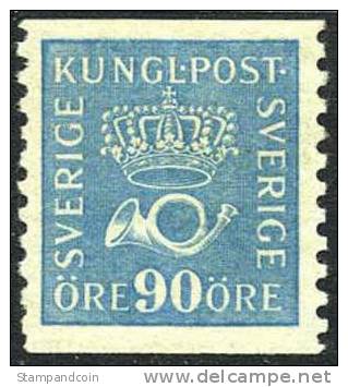 Sweden #152 XF Mint Hinged 90o Light Blue From 1925 - Nuevos