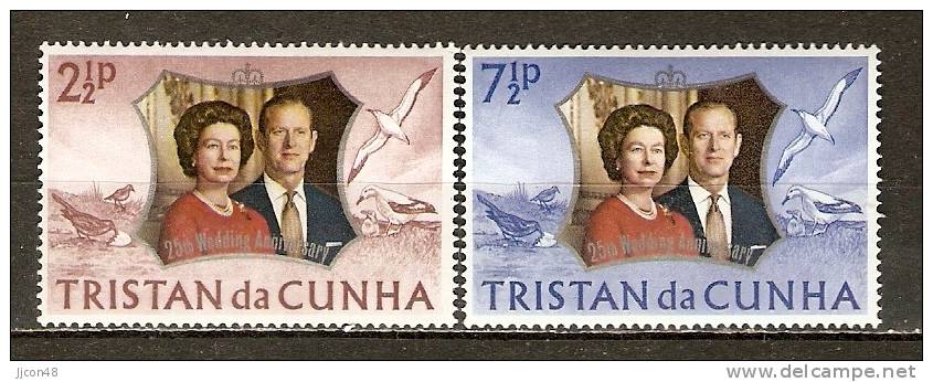 Tristan Da Cunha  1972  Silver Wedding (*) - Tristan Da Cunha