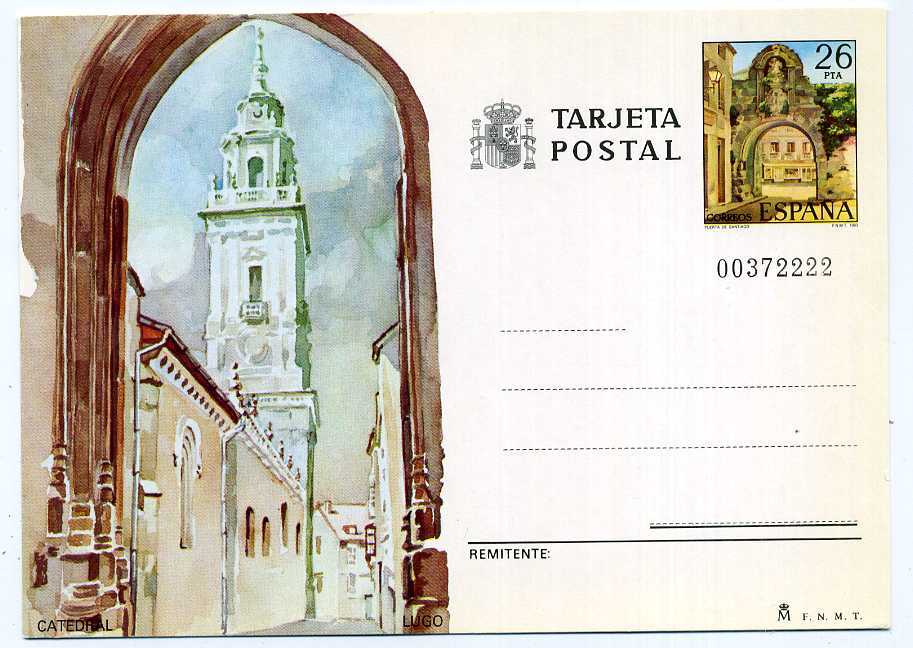 EENTIER POSTAL Lugo. Catedral. - Lugo