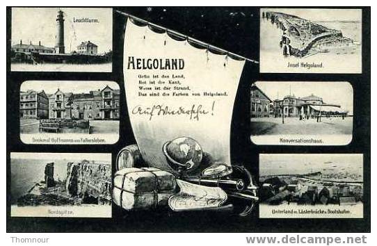 HELGOLAND  -    6 VUES -  TRES BELLE CARTE  - - Helgoland