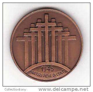 R.S.I. ONORANZE 40° ANNIV. - 1945 MARTIRI PIEVE DI CENTRO- BRONZO - DIAM. 40 - PESO 33 - Altri & Non Classificati