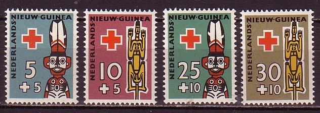 R0424 - NOUVELLE GUINEE NEERLANDAISE Yv N°47/50 ** CROIX ROUGE - Netherlands New Guinea