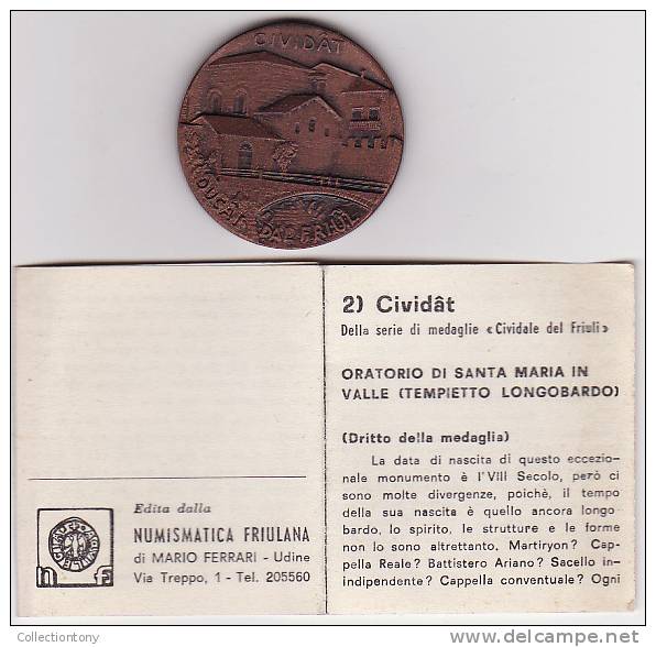 "CIVIDAT" DELLA SERIE MEDAGLIE  - BRONZO - DIAM. 35 PESO 23.9 - Otros & Sin Clasificación