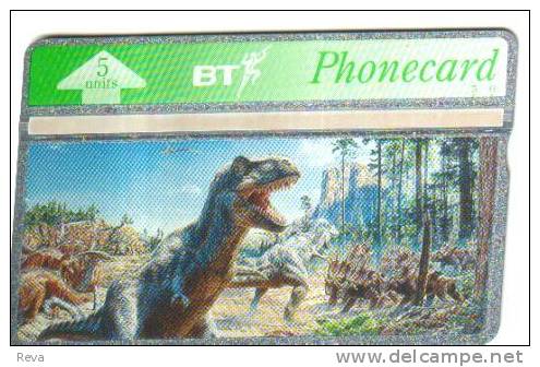 UK  5 UNITS DINOSAUR TYRANOSAURUS   L & G MINT  CODE:310K READ DESCRIPTION !! - BT Overseas Issues