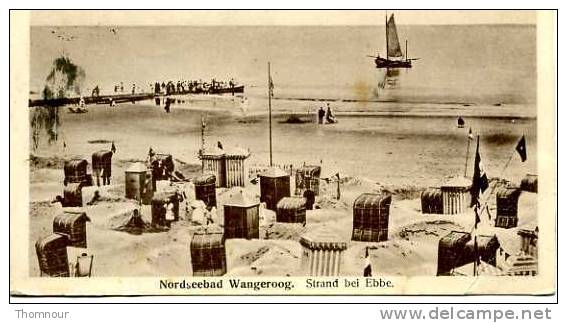 NORDSEEBAD WANGEROOG  - Strand Bei Ebbe . - 1922 -  CARTE ANIMEE  - ( Trace Pliure Bas Droit ) - Wangerooge