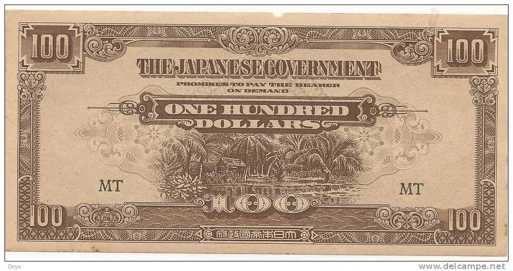 MALAISIE  - 100 DOLLARS 1944 / OCCUPATION JAPONAISE - SERIE MT - Malaysie