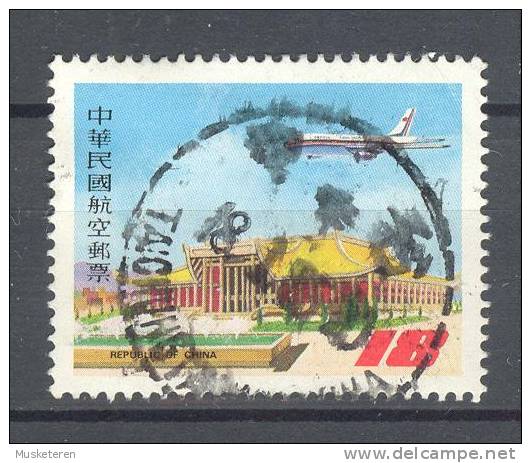 Taiwan 1984 Mi. 1551   18 ($) Civil Airtraffic Boing 737 Over Sun-Yatsen Hall - Gebraucht