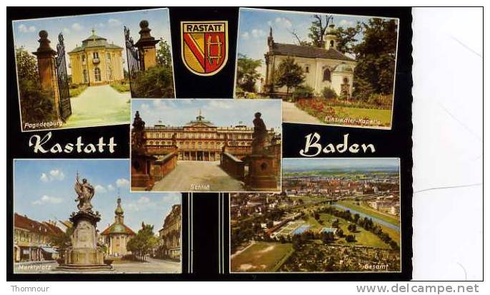 RASTATT - BADEN  - 5 VUES   -  BELLE CARTE SM D  GF - - Rastatt