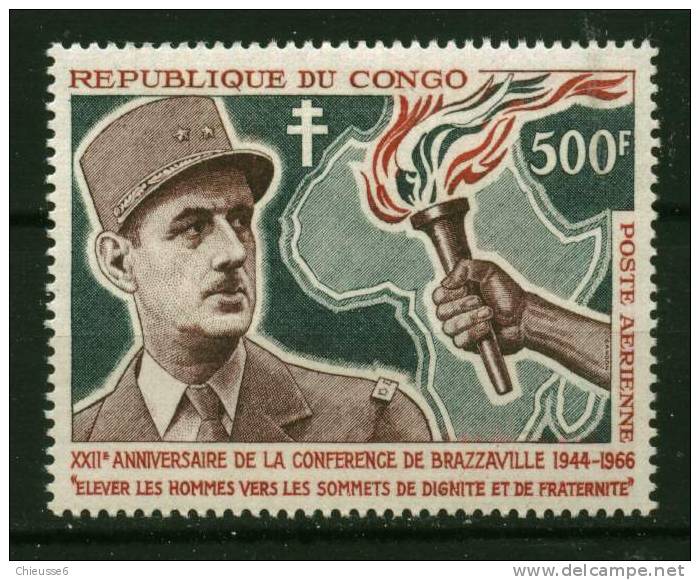 Rep. Congo ** PA N° 38 Conférence De Brazzaville - De Gaulle (General)