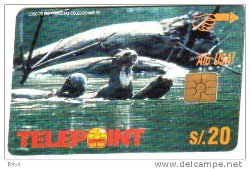 PERU 20 SOLS  OTTER   ANIMAL ANIMALS  CHIP PER-TE-65  READ DESCRIPTION !! - Pérou