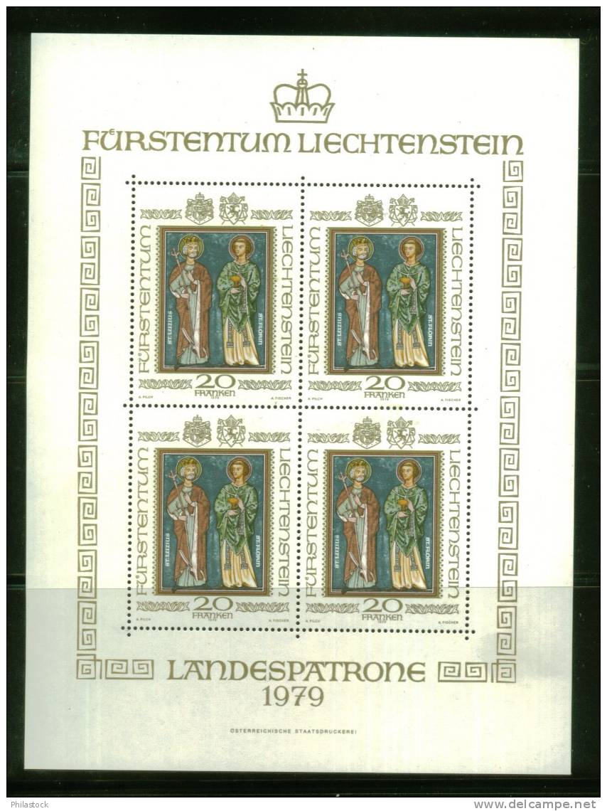 LIECHTENSTEIN N° 675 ** Le Feuillet - Blocks & Sheetlets & Panes