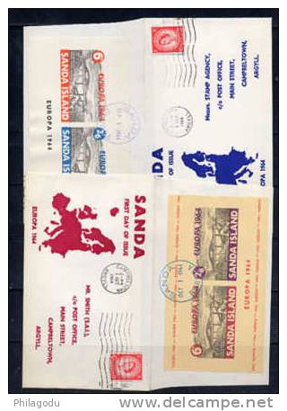 Sanda Island, 2 FDC Poste Locale Europa 1964 - Local Issues