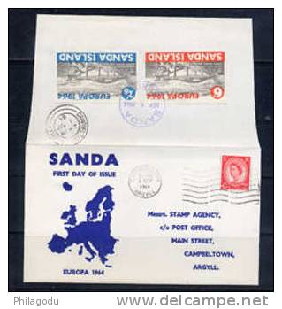 Sanda Island, 2 FDC Poste Locale Europa 1964 - Local Issues