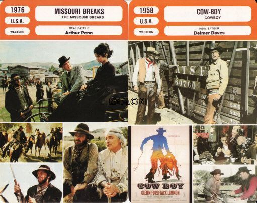 Fiches Monsieur Cinéma - Lot De 8 Fiches Films Western - Altri & Non Classificati