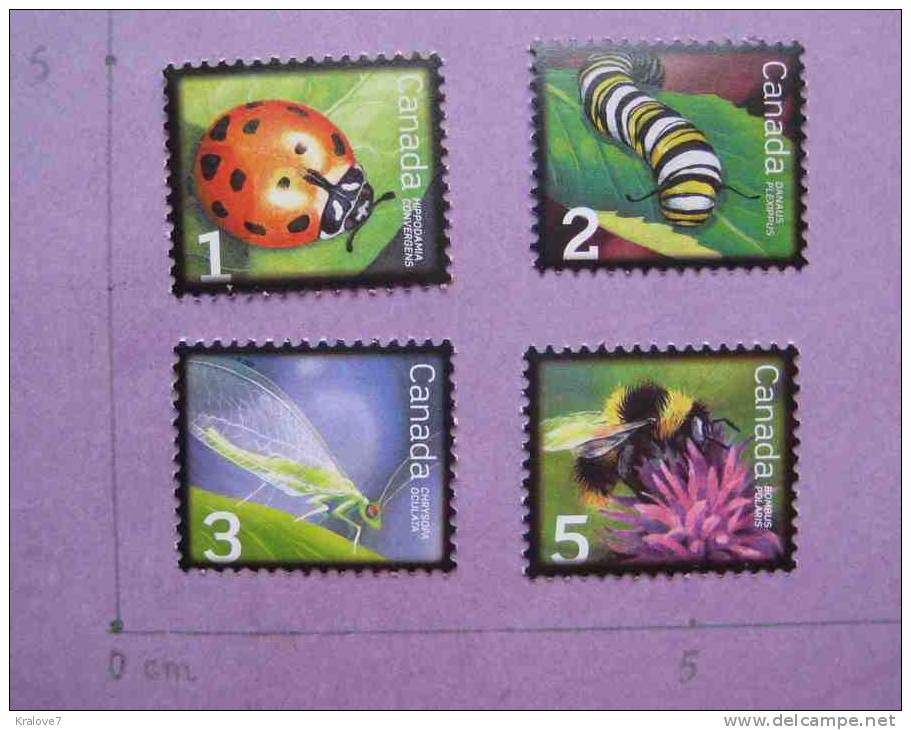 CANADA 2007-09 MNH NEW FAUNE FAUNA BEE ABEILLE, COCCINELLE BEETLE BENEFICAL FAUNA FAUNE - Abeilles