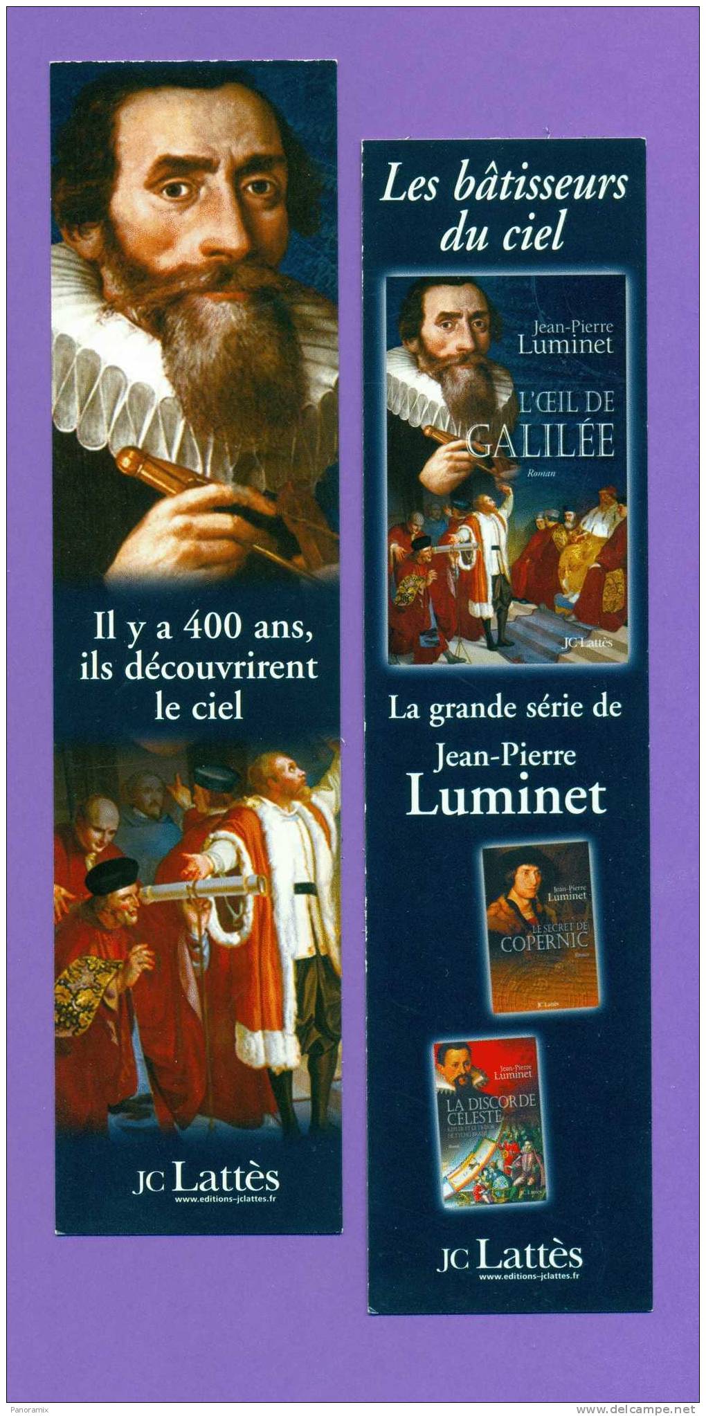 Lattès   J-Pierre  Luminet   «  L´ Oeil  De  Galilée  »    5 X 21 Cm - Bookmarks