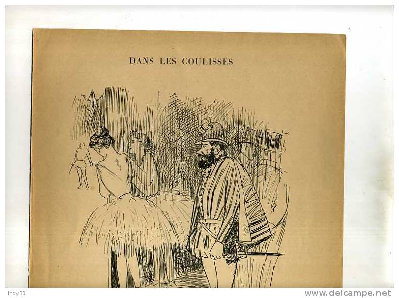- DANS LES COULISSES . PLANCHE N°14  DE L´"ALBUM FORAIN"  . 1896 - Sonstige & Ohne Zuordnung