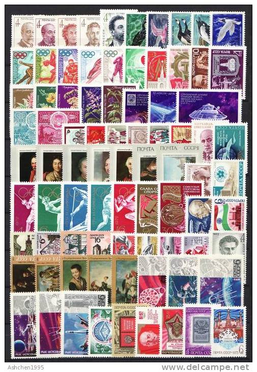 Russia 1972 Comp Year Set, 102 St 9 Ss  - MNH - Annate Complete