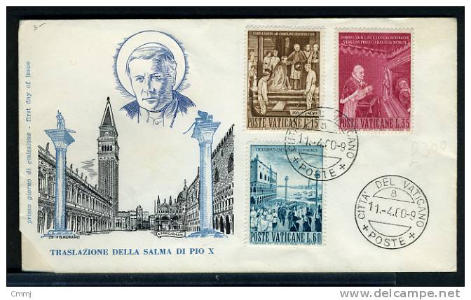 1960  - VATICANO - VATIKAN - VATICAN - VATICAAN - Unif. 281/83 - F.D.C. - Lettres & Documents