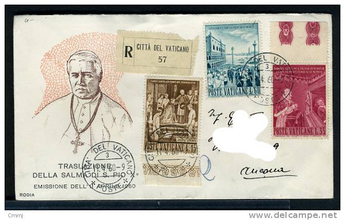 1960  - VATICANO - VATIKAN - VATICAN - VATICAAN - Unif. 281/83 - F.D.C. Viaggiata - Covers & Documents