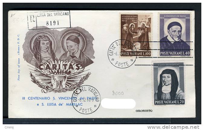 1960  - VATICANO - VATIKAN - VATICAN - VATICAAN - Unif. 295/97 - F.D.C. - Covers & Documents