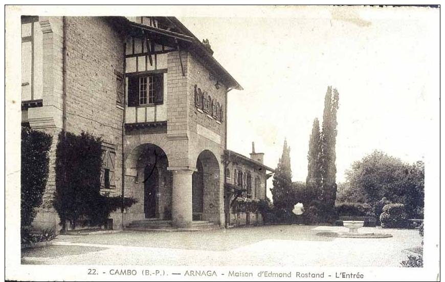 71597 - 1 CPA  De Cambo-les-Bains - Villa Arnaga - Résidence De Monsieur Edmond Rostand - L'entrée - Autres & Non Classés